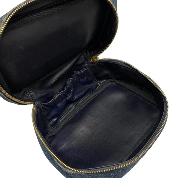 Auth CHANEL - Blue Denim Vanity Bag - Picture 14 of 16